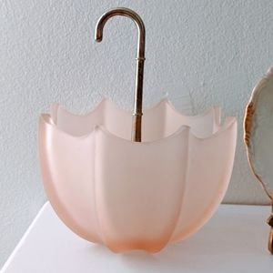 Vintage pink umbrella dish